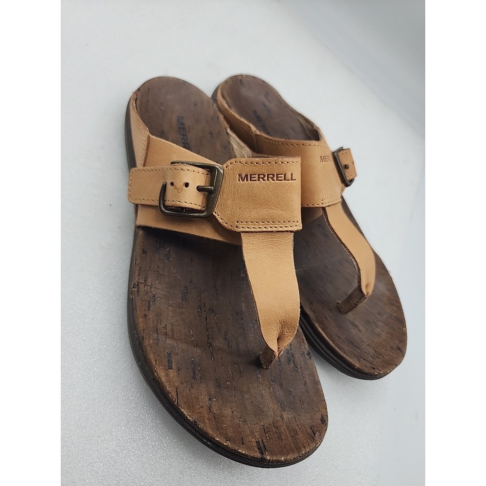 Merrell Womens Sandals Around Town Thong Buckle Luxe Post Size 7 - Picture 5 of 9
